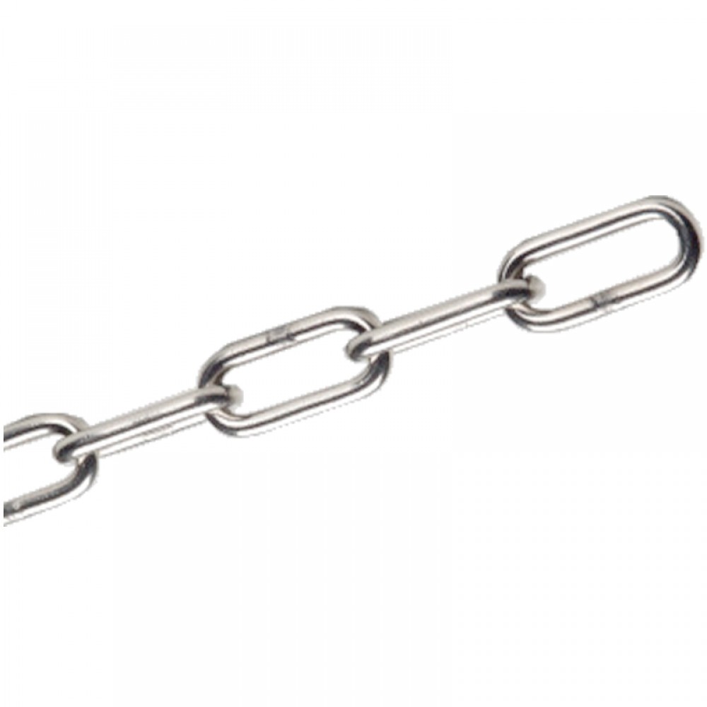 01123002 Langleddet Kæde Rustfri DIN 763