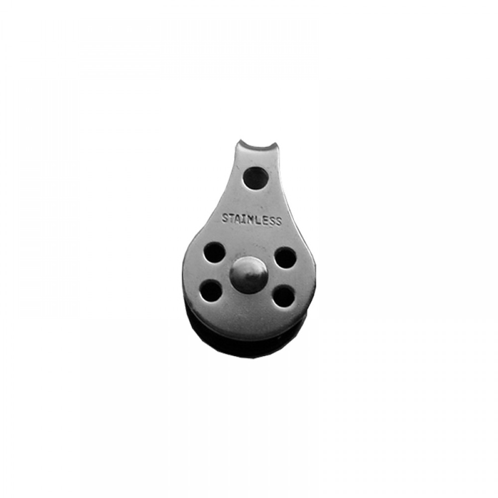 04040025 u/hunsvot Blok Rustfri m/Nylonskive f/6 mm Line