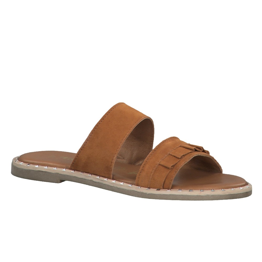 Tamaris W Low Leather Sandal - COGNAC