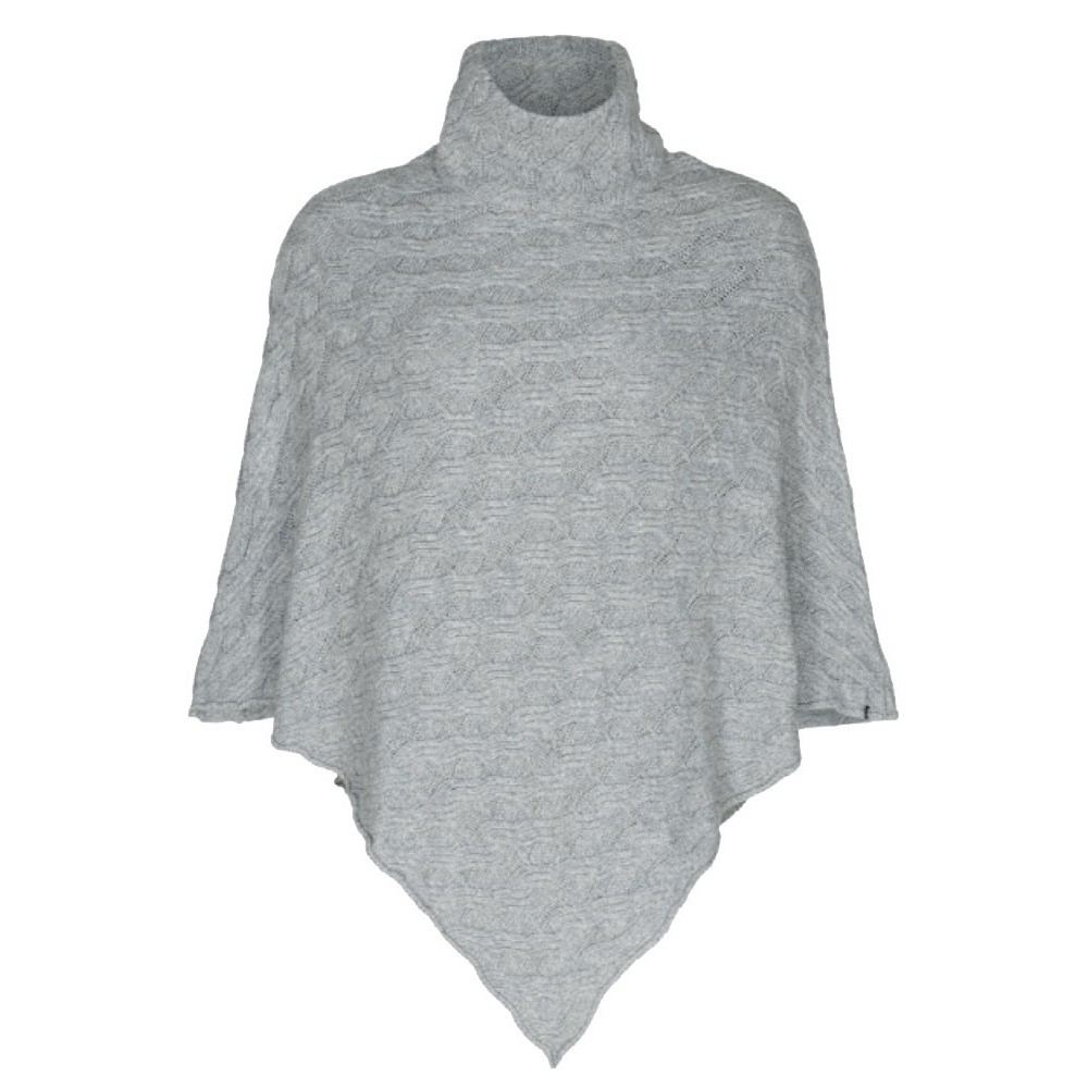 12-19-6-438 Key West W Darcia Poncho - GREY MELANGE 01