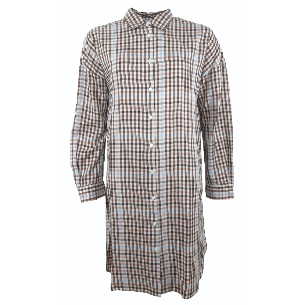 129-30305427 Part Two W Elida Kjole 300525-SMALL-BROWN-CHEC