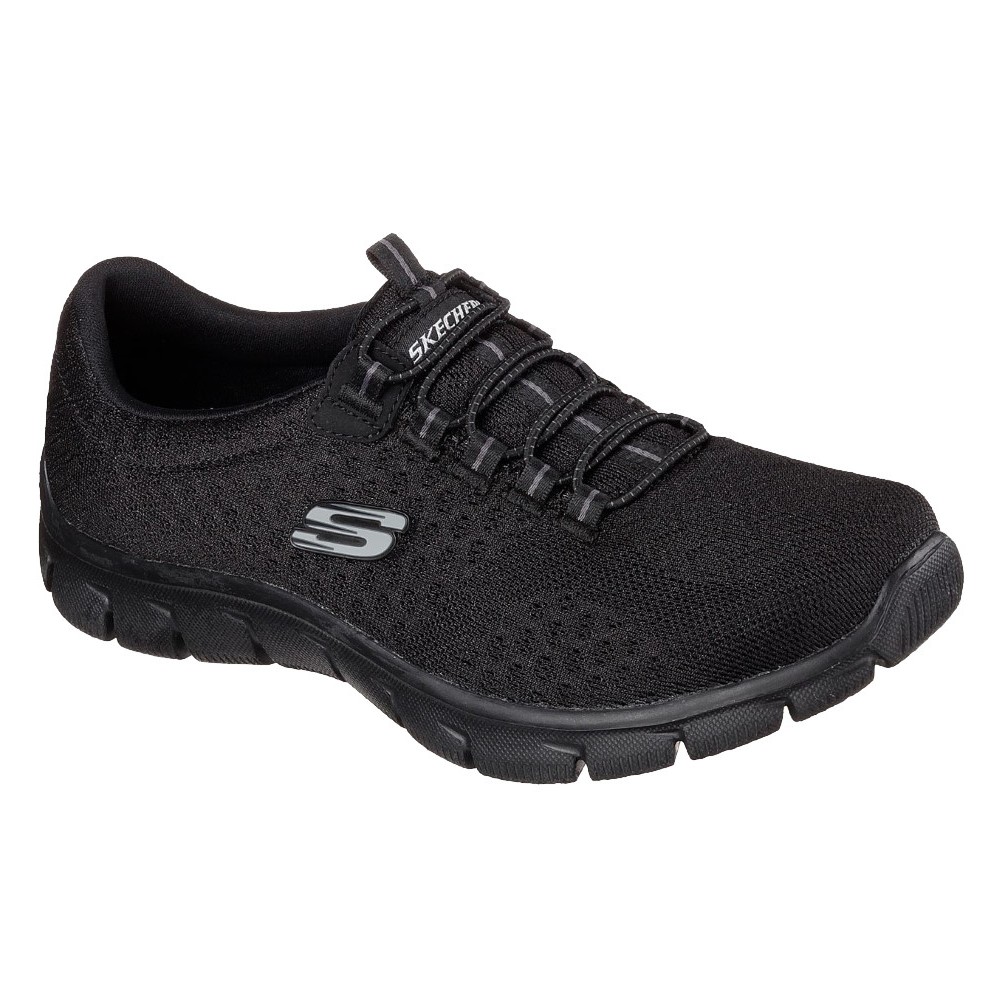 130-12406 Skechers W Relaxed Fit Empire Ocean View Sneaker - BLACK
