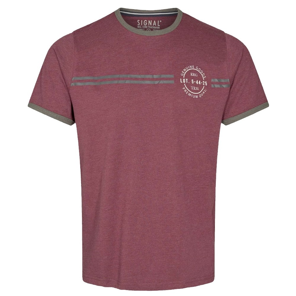 13250 Signal M Aldo Stripe T-shirt - 6909-DUSTY-IT-BLUE-M