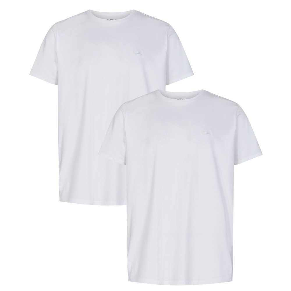 13357 Signal M Basic T-shirt 2-pack - 4057 WHITEGREY