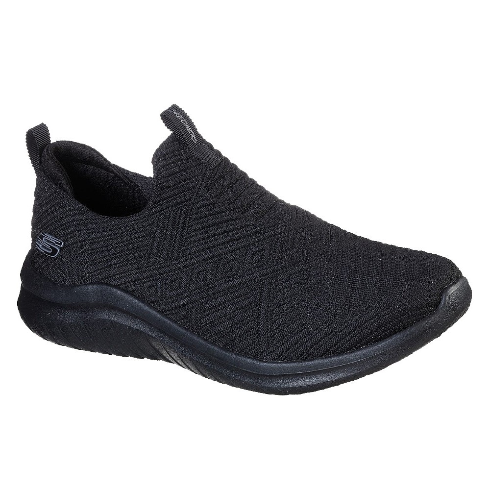 149180 Skechers W Ultra Flex 2.0 Slip-On Sneaker - BLACK