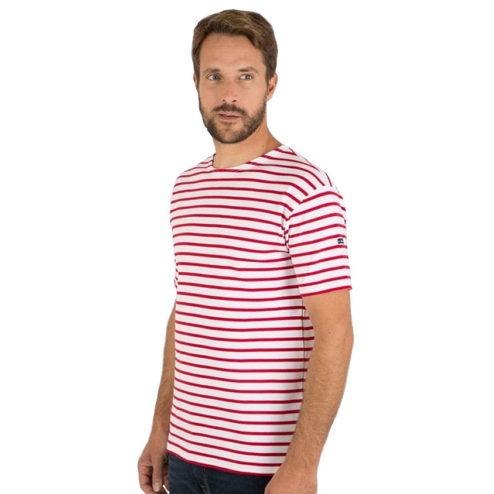 AML 1524 Armor-Lux Doelan Breton t-shirt, unisex blanc-navire