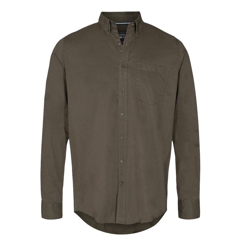 15387 Signal Franne Twill Skjorte 6735-RED-BRICK