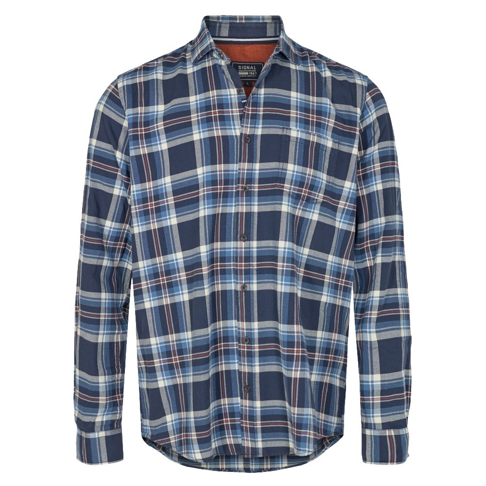15399 Signal M Flemming Brushed Skjorte 7248-INDIGO-MOOD