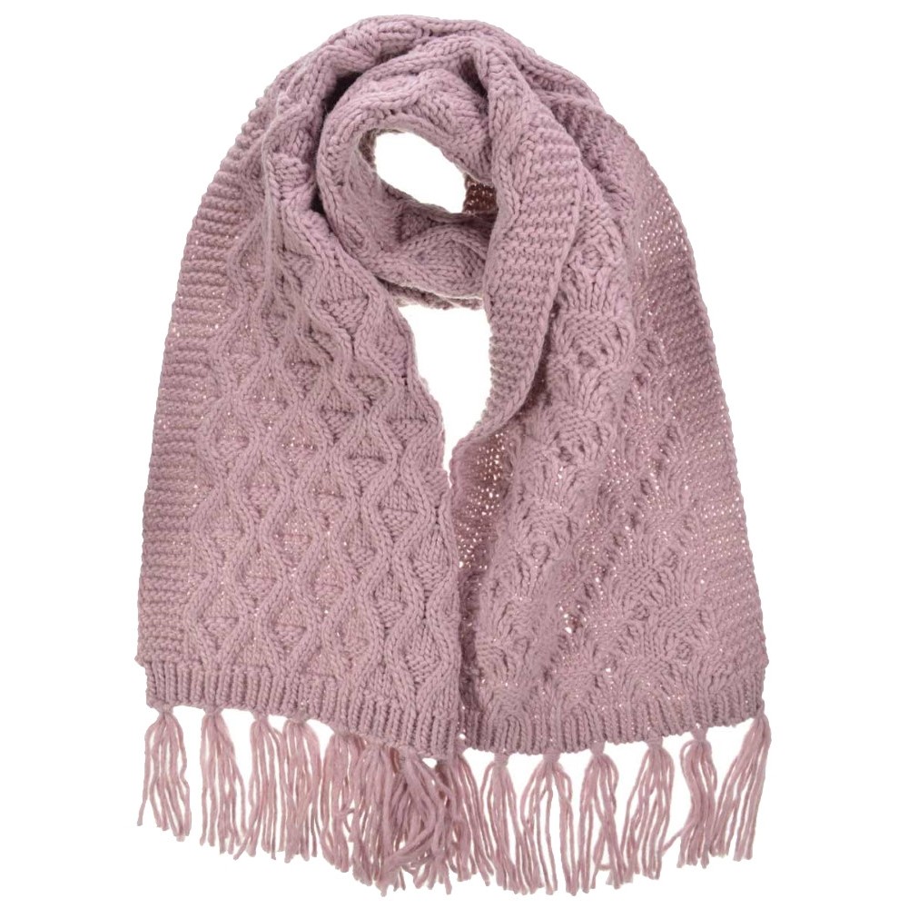 18193 Seeberger Strukturstrikket Halstørklæde 79-ORCHID