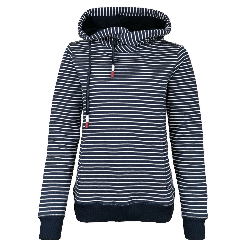 19-6-356 Sea Ranch W Daisy Hoodie - 4016-NAVY-MELANGE-PEARL