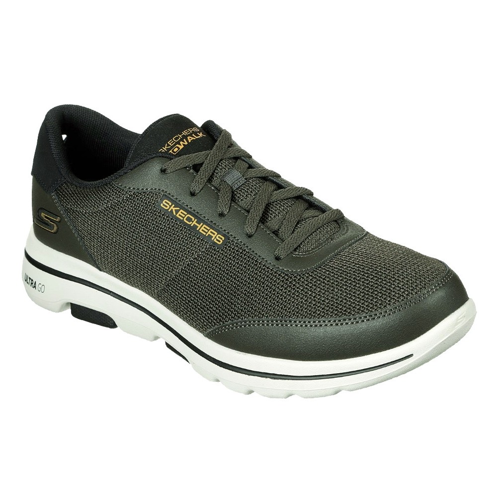 216012 Skechers M Go Walk 5 Sneaker - OLIVE 