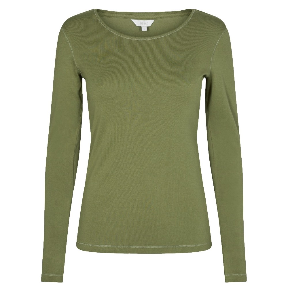 23162 Signal W Ursula LS T-Shirt - 7607-MARTINI-OLIVE
