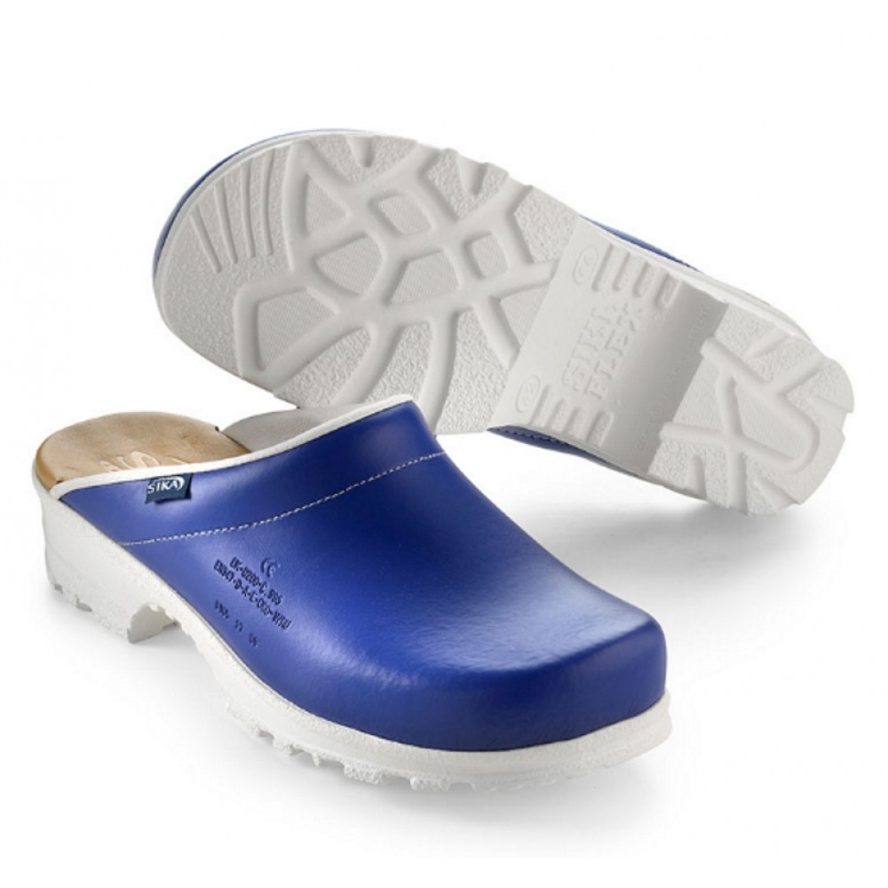 Sika Footwear Flex LBS Træsko i Kalvelæder - Blå