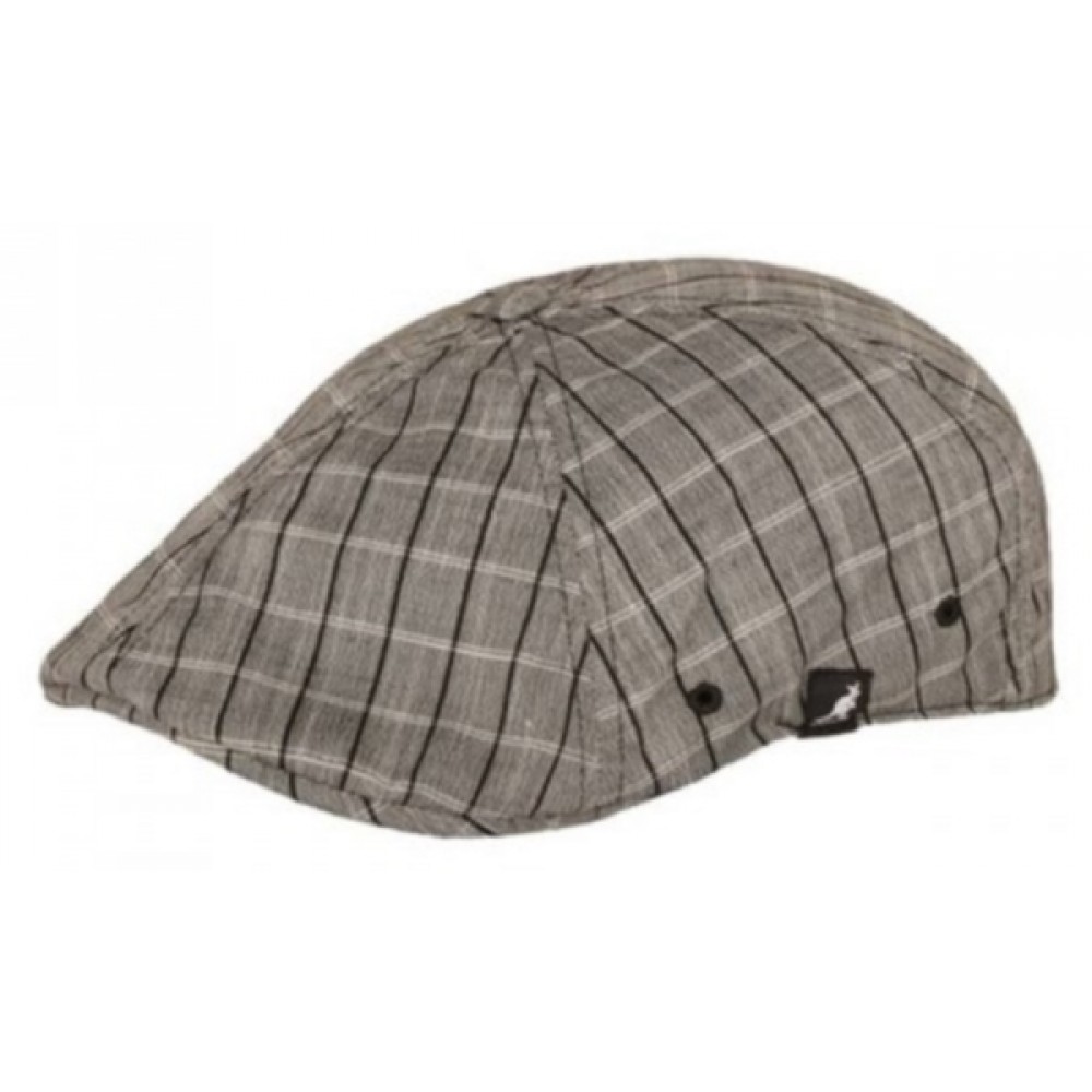k5072 Kangol Plaid Flexfit Sixpence - GRÅ TERN