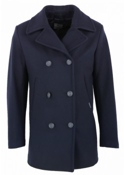 03706 Armor-Lux Cap Sizun Pea Jacket - NAVY