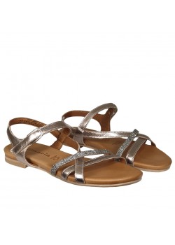 Tamaris W Sandal med Pyntesten - CHAMPAGNE MET