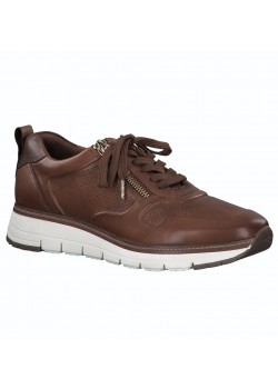120-23703 Tamaris W Læder Sneaker -334-MUSCAT-CHESTNUT