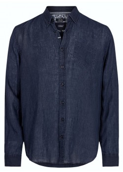 15368 Signal M Andreas Linen Skjorte - 5271 DUKE BLUE