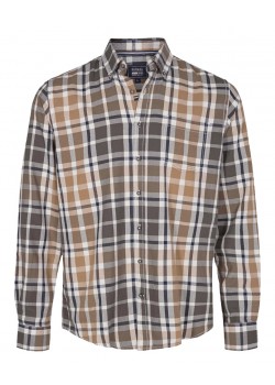 15388 Signal M Franne Check Skjorte 4320-BROWN-TOAST