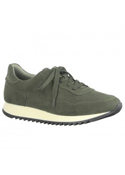 23606 Tamaris W Imiteret Ruskinds Sneaker - 722 OLIVE