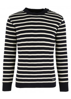 2915 Armor-Lux M Fouesnant Raye Sweater - RICH NAVY/NATURE