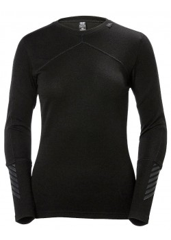 48341 Helly Hansen W Lifa Merino Crew Trøje - 990 BLACK