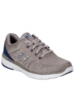 52957 Skechers M Flex Advantage 3.0 Stally Sneaker - TAUPE-BLUE