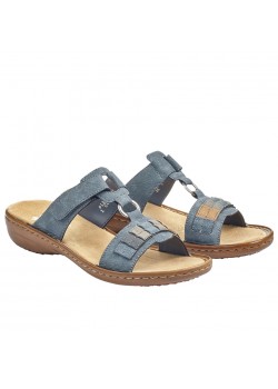 60884 Rieker W Sandal med Velcro - BLUE