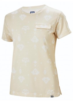 62878 Helly Hansen W Lomma T-shirt - 034 CREAM PRINT 