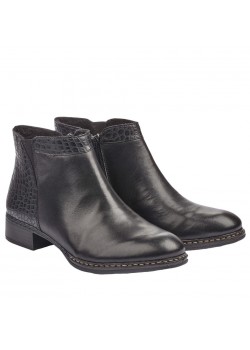 73484 Rieker W Kroko Støvle - BLACK