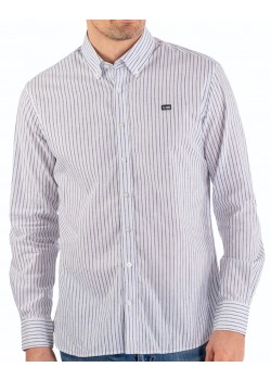 M1533 Sebago M Striped Linen Skjorte - NAVYWHITE