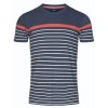 20-7-389 Sea Ranch M Malthe T-shirt - 4144 NAVY MELANGE_SPICED CORAL_PEARL