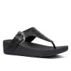 AK3 FitFlop W Lottie Croco Leather Sandal - 090 ALL-BLACK