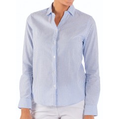 Sebago W Striped Linen Skjorte