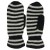 61161 Hestra W Gaucho Striped Mitten Luffer - SVART/OFF WHITE
