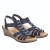 62436 Rieker W Sandal med Kilehæl - BLUE